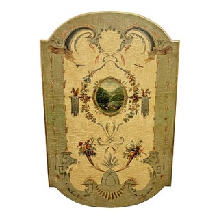 Vintage French Rococo Decorative Wall Panel by Jeanne Reed’s Williamsburg Virginia, Antique-Style Chinoiserie Art For Sale