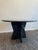 Vintage 1980s Postmodern Black Blue Night Granite Dining Entry Table For Sale - Image 10 of 10