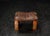 Metal Moroccan Camel Saddle Stool in Stained Wood with Brass and Leather, 1980s For Sale - Image 7 of 18