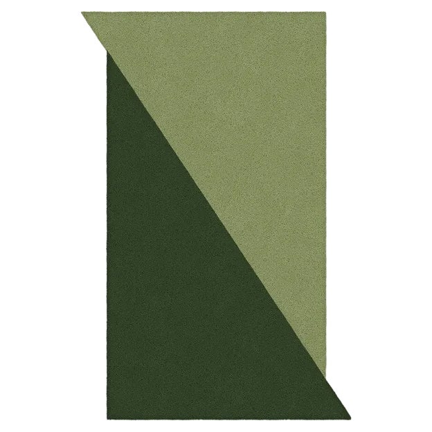 Green Triangle Shape Out Rug from Marqqa For Sale