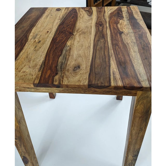Burnt Umber Late 20th Century Wooden High Top Pub Table For Sale - Image 8 of 13