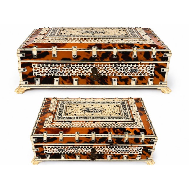 Brown 19th Century Anglo-Indian Jewelry Box With Elephant Motif Inlay For Sale - Image 8 of 18