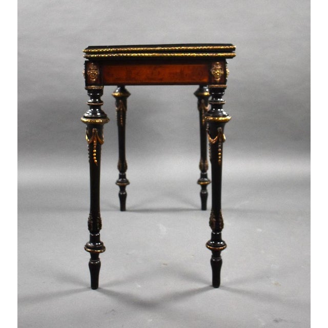 Victorian Burr Walnut Inlaid Card Table, 1860s For Sale - Image 12 of 16