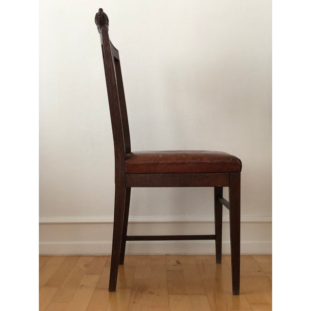 Antique Marked Dining Chair Copenhagen Denmark 1902 For Sale - Image 6 of 14