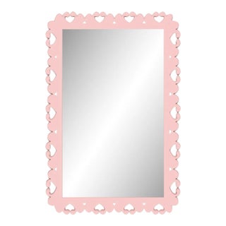 Fleur Home Garden District Satsuma Rectangle Mirror in Authentic Pink, 36x48 For Sale