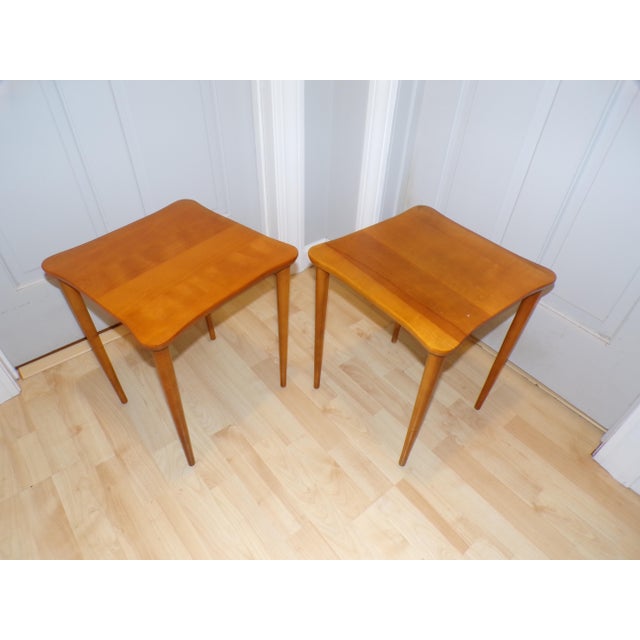 Mid 20th Century Vintage Pair Mid Century Clover End Side Tables Nightstands Plant Stands For Sale - Image 5 of 17