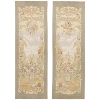 Chinese Aubusson Wall Tapestries - A Pair For Sale