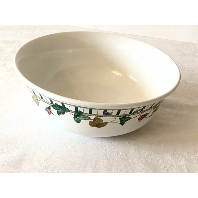 Ceramic Lenox Summer Terrace Serving Bowl Mint Condition Late 20th Century For Sale - Image 7 of 10