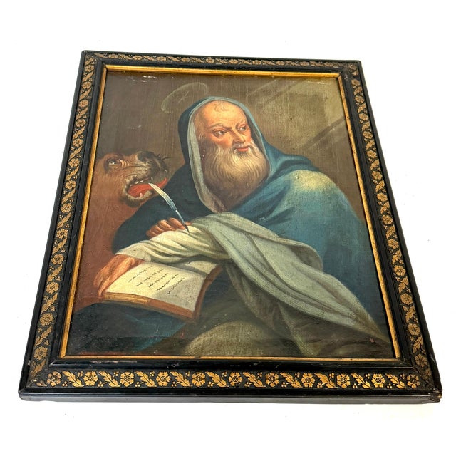Italian Old Master Painting of Saint Mark the Evangelist with Lion, 1680–1750 For Sale In West Palm - Image 6 of 16