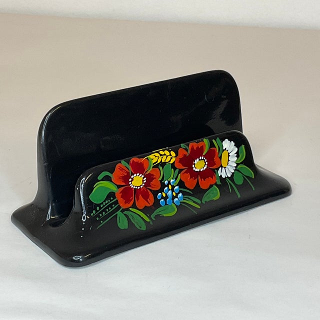 1940s Art Deco Hand Painted Small Letter Holder. Chairish