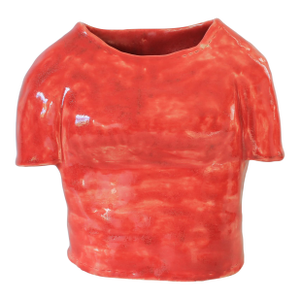 Studio Art Pottery Red T-Shirt Vase