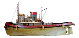 Camecock Tug Boat Model, London, 1940s
