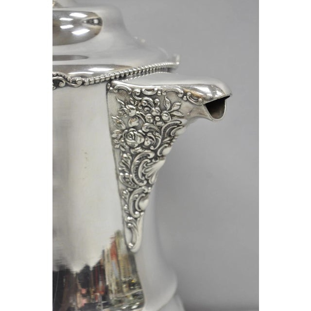 Antique Derby Silver English Victorian Silver Plated Large Warm Water Pitcher For Sale In Philadelphia - Image 6 of 18