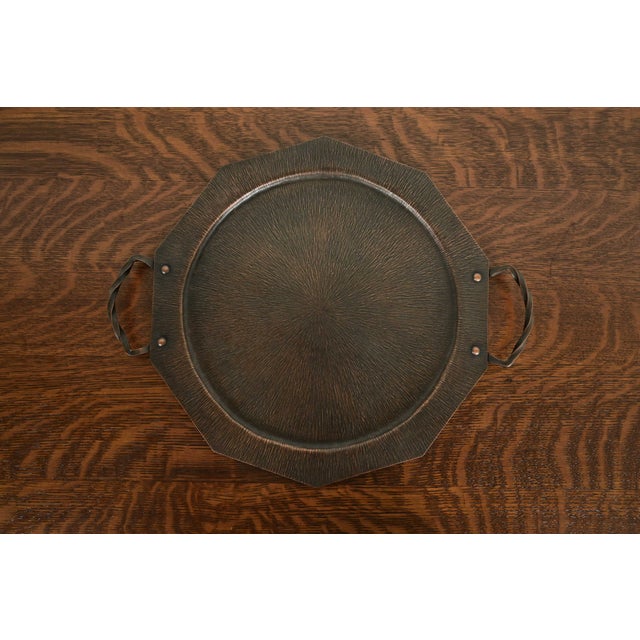 Roycroft Style Arts & Crafts Copper Large Handled Tray, Circa 1920s For Sale - Image 11 of 11