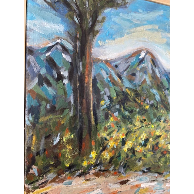 Original Pacific Northwest Landscape Painting – Icicle Ridge, Leavenworth by Francisco Peña – Framed 21” X 17” For Sale - Image 9 of 10