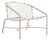 Brown Jordan Kantan Aluminum Suncloth Lounge Chair, Dove frame with White fabric For Sale