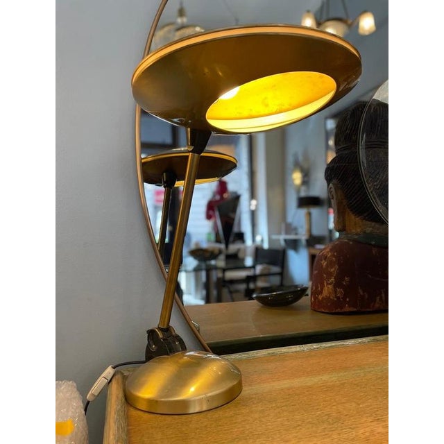 Vintage Brass Table Lamp, 1950s For Sale - Image 4 of 10