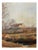 Alfonso Corradi, Rural Area with a Farmhouse in the Background., 1800s, Oil Painting on Panel For Sale