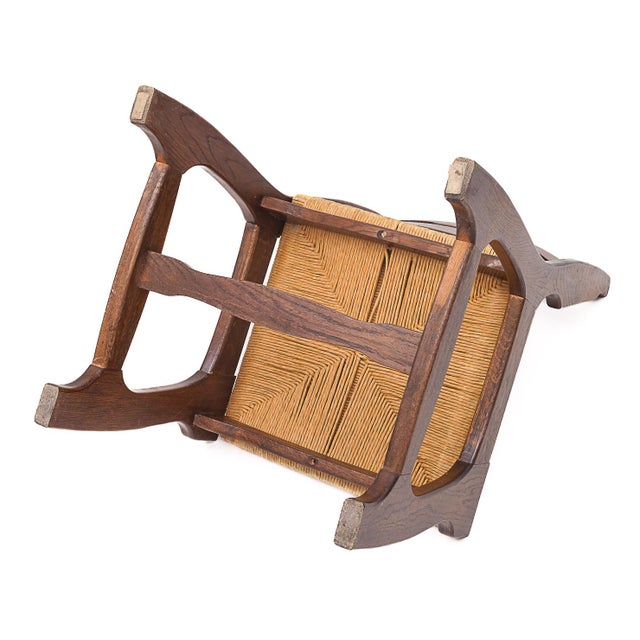 Tan Chairs by Guillerme and Chambron, 1950s, Set of 6 For Sale - Image 8 of 9