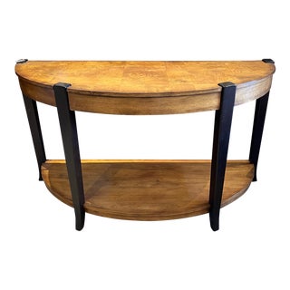 Wooden Demilune Console Table For Sale