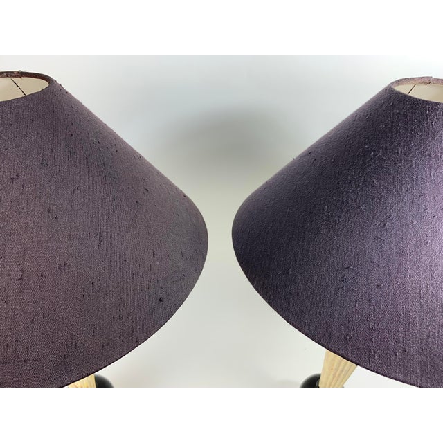 1980s Ethan Allen Postmodern Memphis Style Lamps - a Pair For Sale - Image 9 of 13