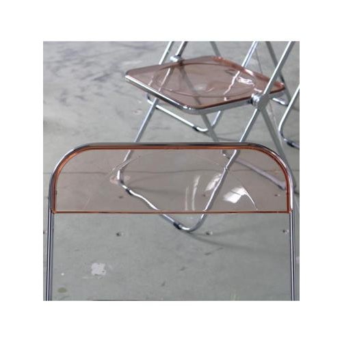 Pink Plia Folding Chairs by Giancarlo Piretti for Castelli / Anonima Castelli, 1960s, Set of 4 For Sale - Image 9 of 15