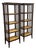 Asian Style Split Bamboo Étagère Bookcases, Pair For Sale