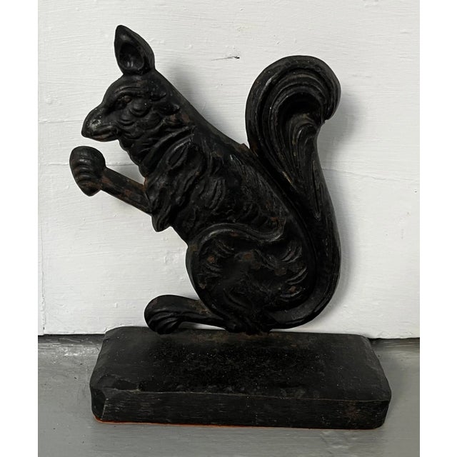 1930s Art Deco Cast Iron Squirrel Door Stop For Sale - Image 5 of 6