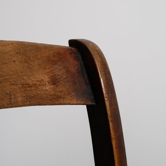 French 19th Century France Brown Wood Lounge Chair For Sale - Image 3 of 10