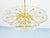 Large Vintage Curved Basket Pendant Light in Brass and Textured Glass by J. T. Kalmar for Kalmar, Vienna, 1950 For Sale - Image 6 of 18