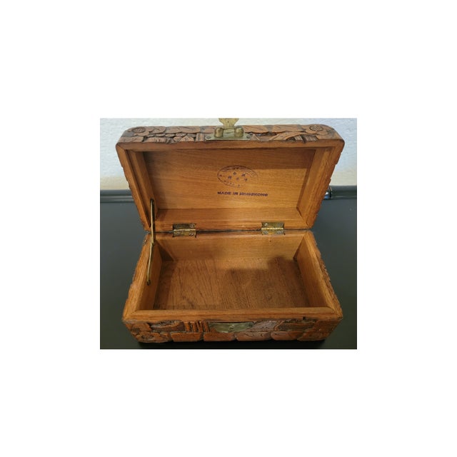 Mid 20th Century Mid-20th Century Chinese Carved Camphorwood Nested Boxes (Set of 3) by Hung Hop Chests Co. For Sale - Image 5 of 18