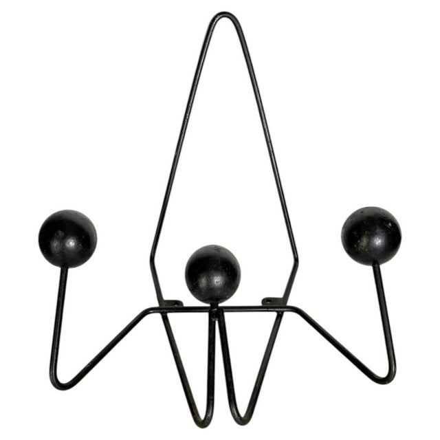 Coat Rack with Black Balls, France, 1960s For Sale - Image 12 of 12