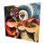 'The Protector' by Rick Herold, Reverse Painting on Vinyl, Vintage 1990's Piece For Sale