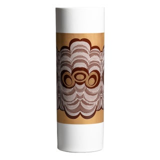 Op Art Gold Porcelain Vase from K&A Krautheim, Germany, 1980s For Sale