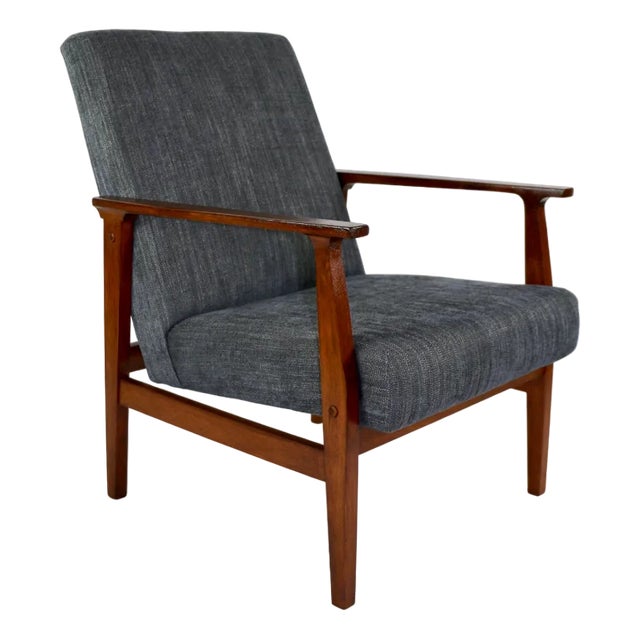 Vintage Black Club Armchair, 1970s For Sale