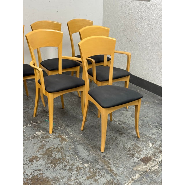 Antonio Sibau for Room & Board Venice Italian Beechwood Dining Chairs, Set of Six For Sale - Image 10 of 13