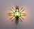 Danish Metal and Glass Sunburst Wall Lamp, 1960s For Sale - Image 4 of 11