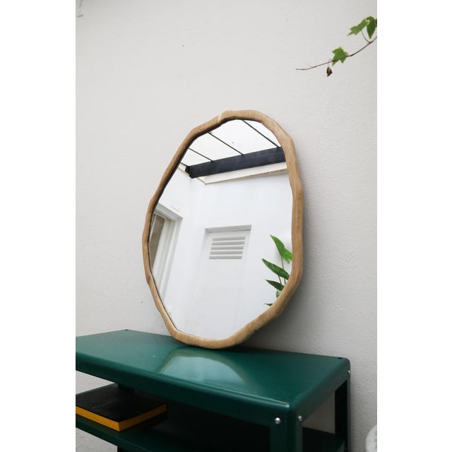 Large Dark Varnish Ondulation Mirror by Alice Lahana Studio For Sale - Image 13 of 18