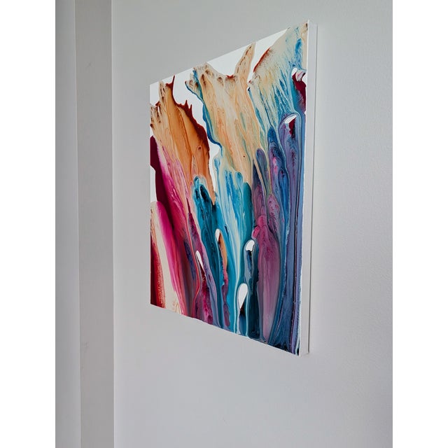 Abstract "Seascape" by Krispen Spencer — Original Acrylic Painting For Sale - Image 3 of 8
