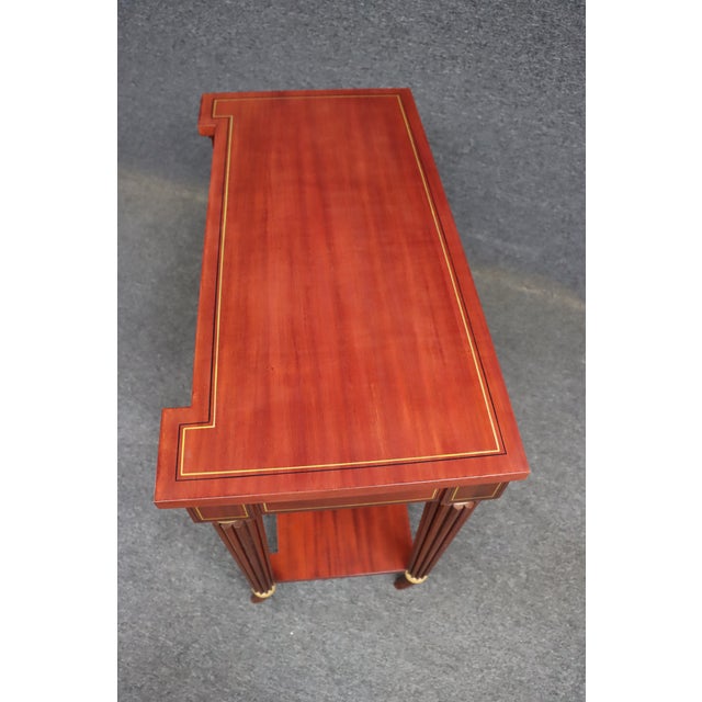 Brown McLain Wiesand Mahogany Console Table With Inlay & Lower Shelf For Sale - Image 8 of 8