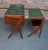 Silvio Cavatorta Diminutive Desk With Companion Table in Walnut and Green Glass For Sale In New York - Image 6 of 12