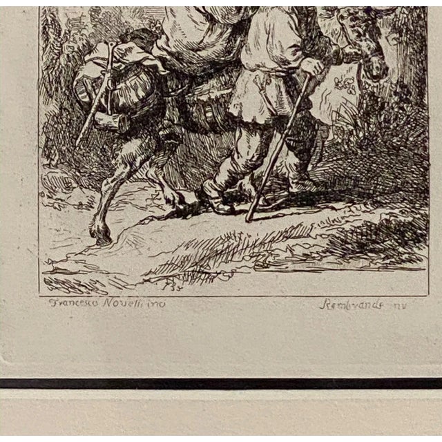 Baroque Rembrandt Etching #13, by Francesco Novelli For Sale - Image 3 of 5
