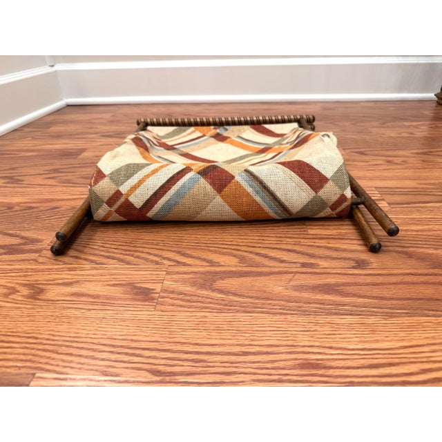Vintage Mid-Century Modern Boho Chic Collapsible Sewing Basket/Magazine Rack For Sale - Image 12 of 12