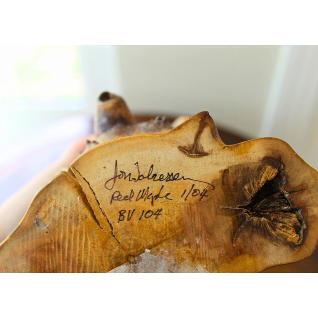 Vintage Maple Live Edge Bud Vase Brutalist Signed, Numbered and Dated by Artist Rustic Cottagecore Nordic For Sale In Orlando - Image 6 of 6