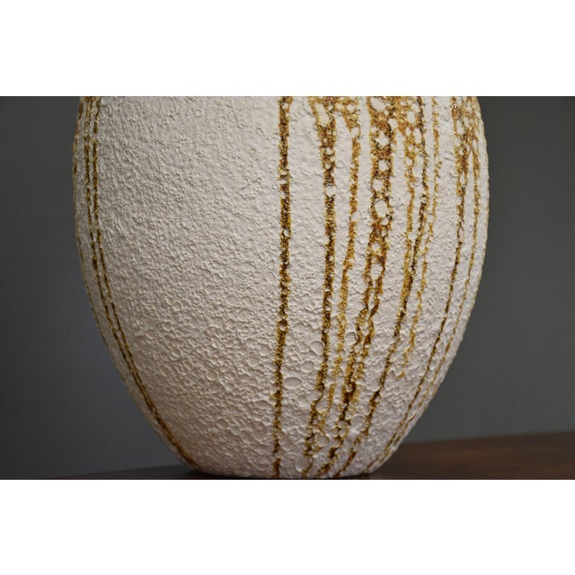 1970s Modern Drip Glaze Ceramic Lamp For Sale In Boston - Image 6 of 6