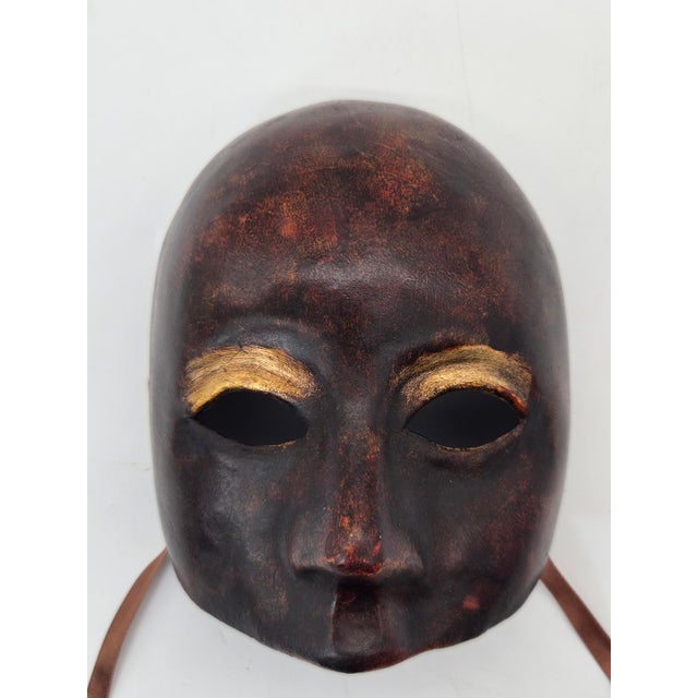 1980s Venetian Piccola Neutra Artistic Mask by Gianni Cavalier, Venice, 1980s For Sale - Image 5 of 13