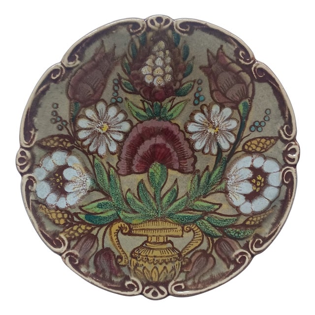 Wall Ceramic Plate from Paterna Maiolica d'Art, 1970s For Sale