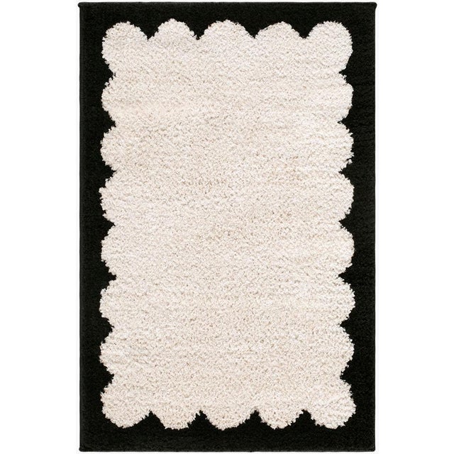 Fossay Shag Machine Woven Rug Ivory 2x3 For Sale - Image 4 of 4