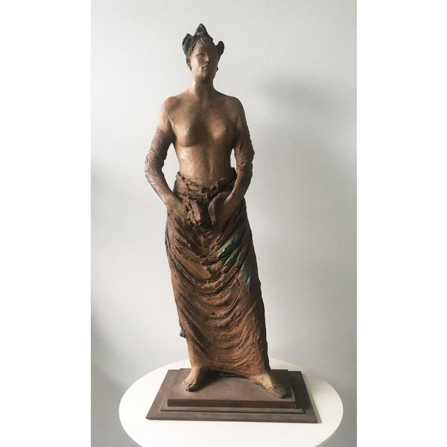 This is an intense bronze sculpture created by the Italian artist Ugo Riva, in 2006. Lost wax bronze on iron basement. The...