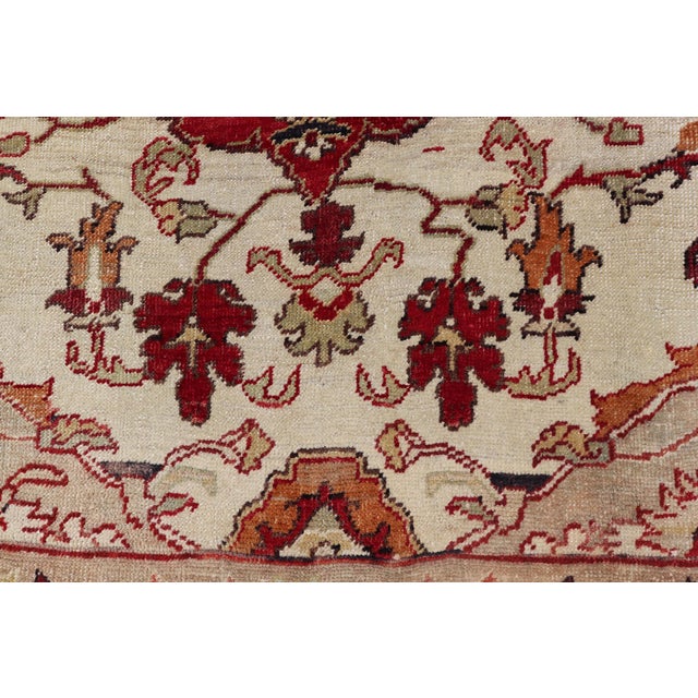 Antique Turkish Sivas Rug With Red, Taupe, Light Green and Cream Colors For Sale - Image 11 of 15